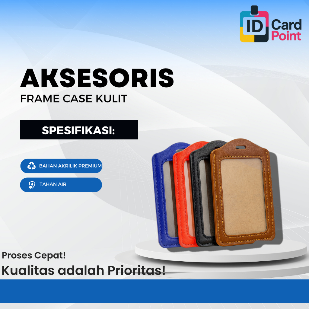 FRAME Casing ID Card Holder เลียนแบบหนัง Portrait / ID Card Holder