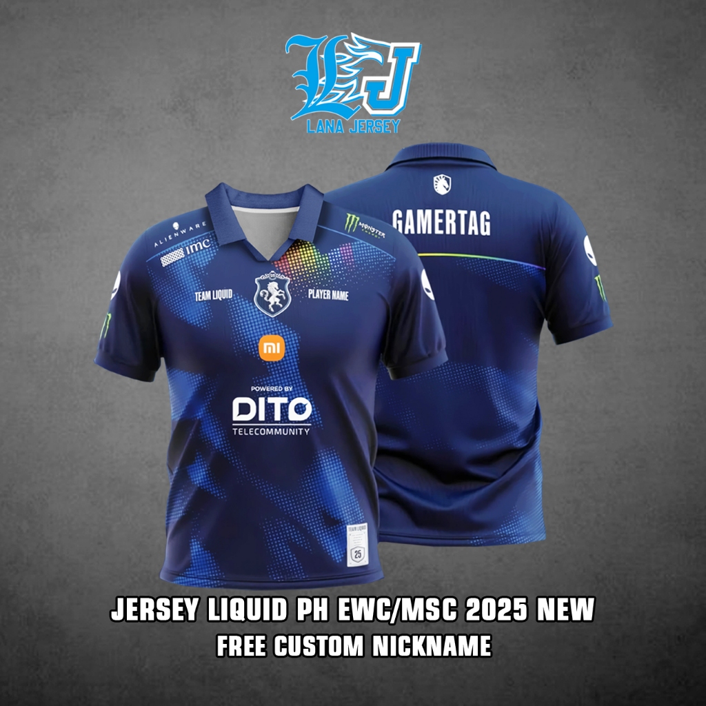 JERSEY เสื้อยืด TEAM LIQUID PH พิเศษ EWC/MSC 2025 (ชื่อฉายที่กําหนดเองฟรี)
