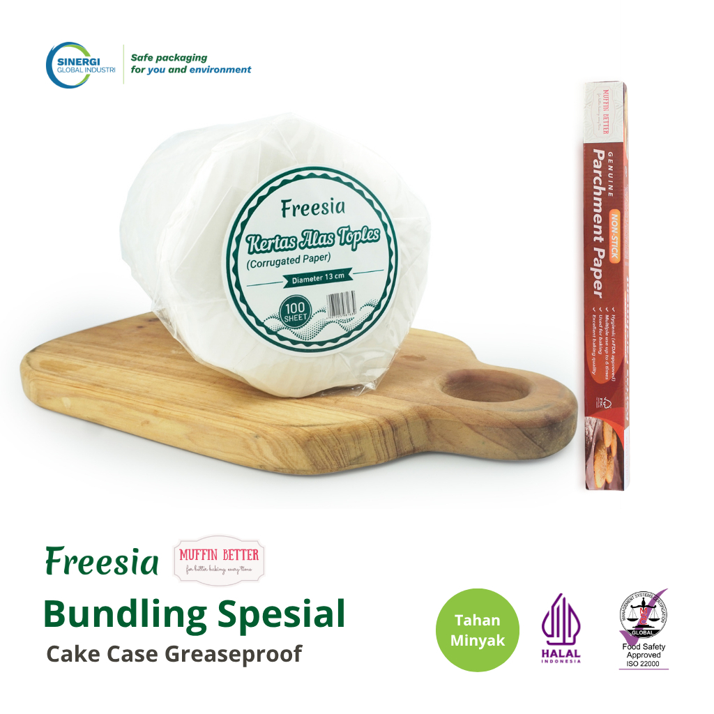 MUFFIN BETTER กระดาษรองอบไม่ติด + FREESIA Wave Paper Jar Liner