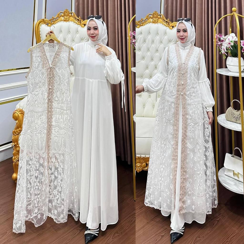Ghamis ผู้ใหญ่ผู้หญิงพรีเมี่ยมมุสลิม Gamis ธรรมดามุสลิม Gamus ชุด Gsmis Party คําเชิญสมัยใหม่มุสลิมเ