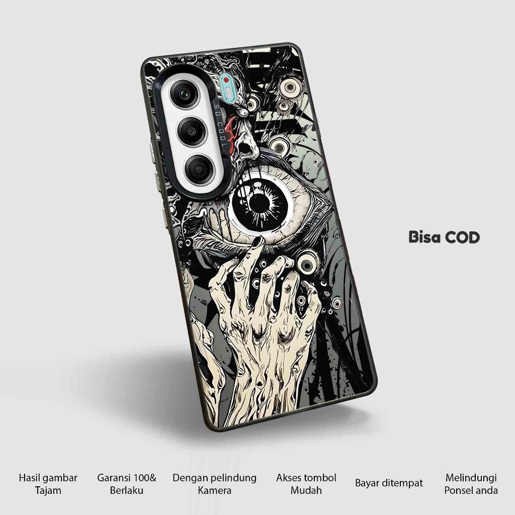 HP ล่าสุด TECNO CAMON 40 PRO 5G CASE - EYE Character Motif - Matte Hard IMD โฮโลแกรมมือถือ Casing - 