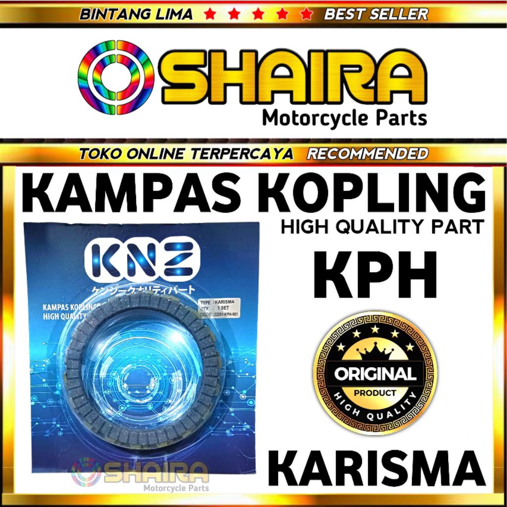 KARISMA CLUTCH CLOTH / KARISMA CLUTCH PLATE / KNZ HIGH QUALITY PART CODE / KPH PLATE / HONDA KARISMA