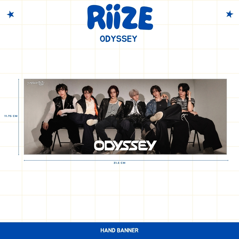GLOSSY HAND BANNER RIZE ODYSSEY HANDBODY HANDBANNER KPOP UNOFFICIAL SHOTARO SUNGHAN EUNSEOK SEUNGHAN