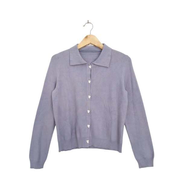 เสื้อคาร์ดิแกนคอปก Lilac Oyster (CODE: B93-28 )