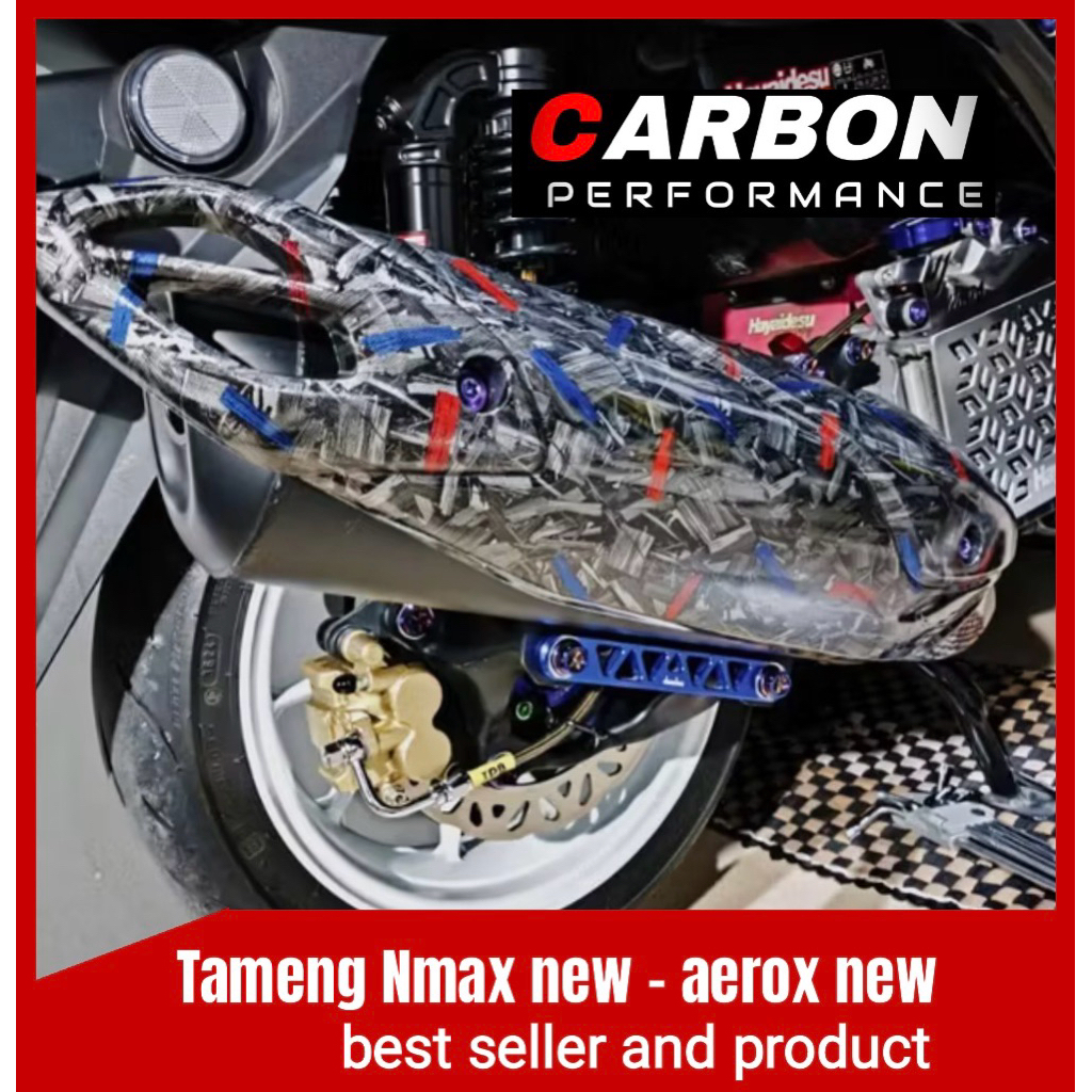 AEROX คาร์บอนใหม่ FORGED EXHAUST CAP NMAX คาร์บอนใหม่ FORGED ▪️Aerox ใหม่ Carbon Forged Aerox เชื่อม