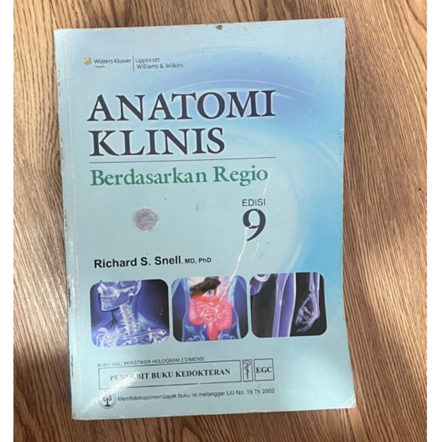 CLINICAL ANATOMY BOOK จาก ORI regio