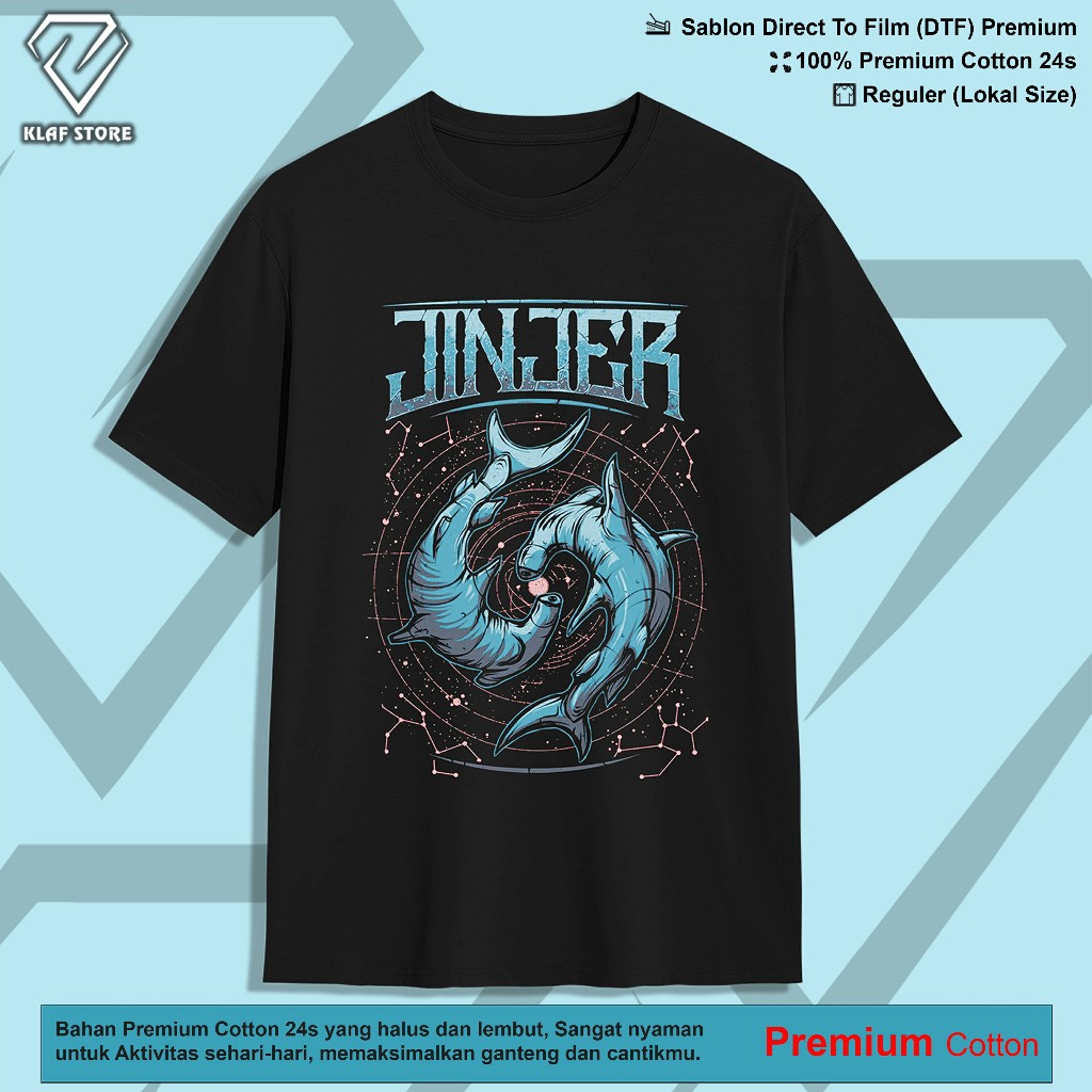 เสื้อวง - เสื้อยืดเพลง - JINJER | 1 | สีดํา - เสื้อยืดอนิเมะ | ฟิต ฟิต ฟิต ฟิต | ขนาดปกติ Cotton 24s