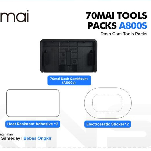 Denso Otomart - 70Mai Dashcam Tool Packs A800S-1/A500S-1/1S/M300 70Mai สติกเกอร์แบบคงที่