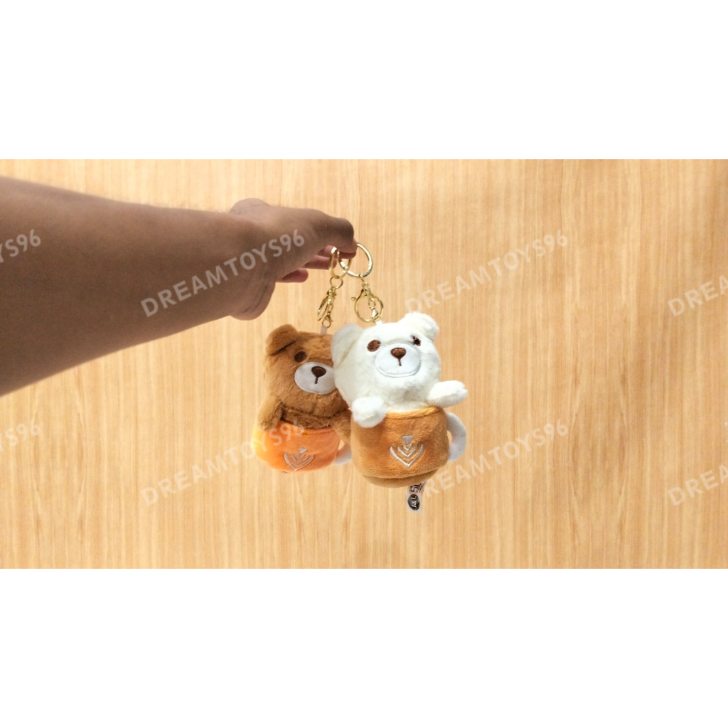 GANTUNGAN DREAMTOYS96 พวงกุญแจถ้วยหมีสีส้ม