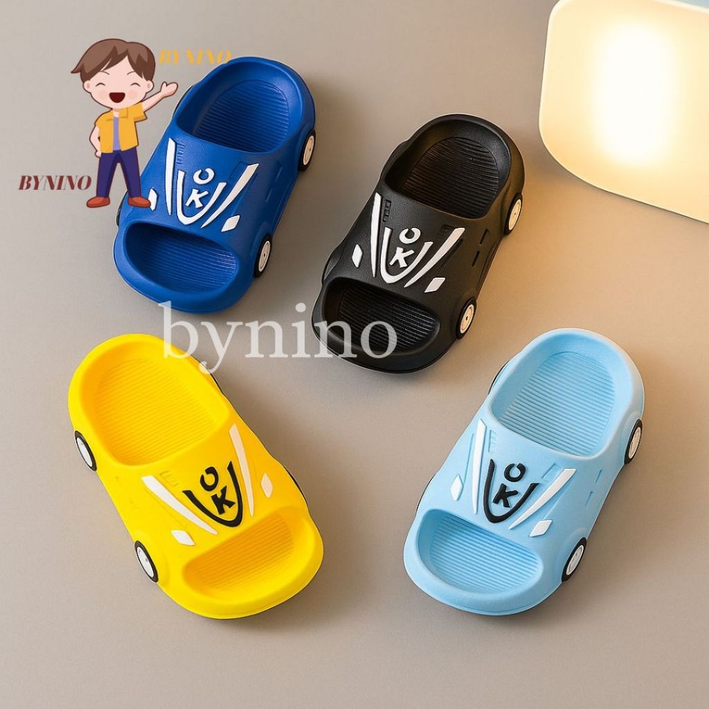 BYNINO VIBER CAR รองเท้าแตะเด็กรองเท้าแตะยางรถยนต์รองเท้าแตะ im ชายหญิงน่ารักรองเท้าแตะเด็กอินเทรนด์