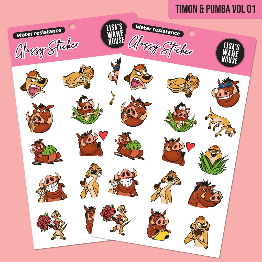 สติ๊กเกอร์ Disney Timoon & Pumba เล่ม 01