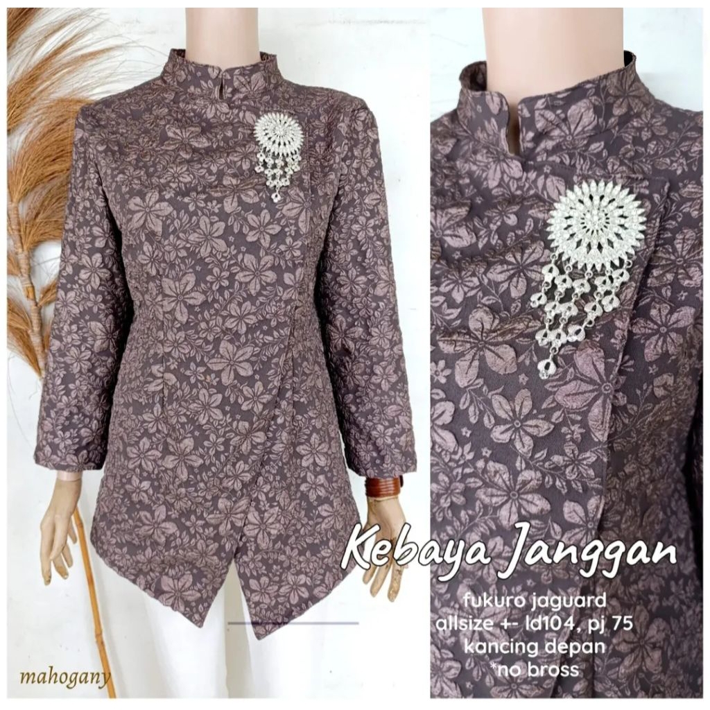 เสื้อท็อปผู้หญิง Janggan jaguar Kebaya