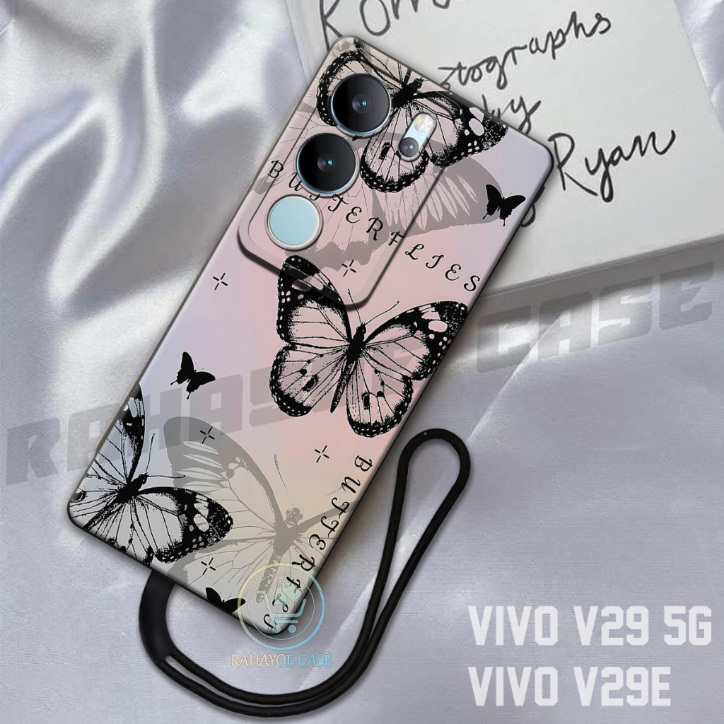 เคส HP RAHAYOE - เคส Vivo V29 5G - เคส Vivo V29E ฟรีสายคล้องโทรศัพท์ - เคสแฟชั่น Softcase Macaron Pr
