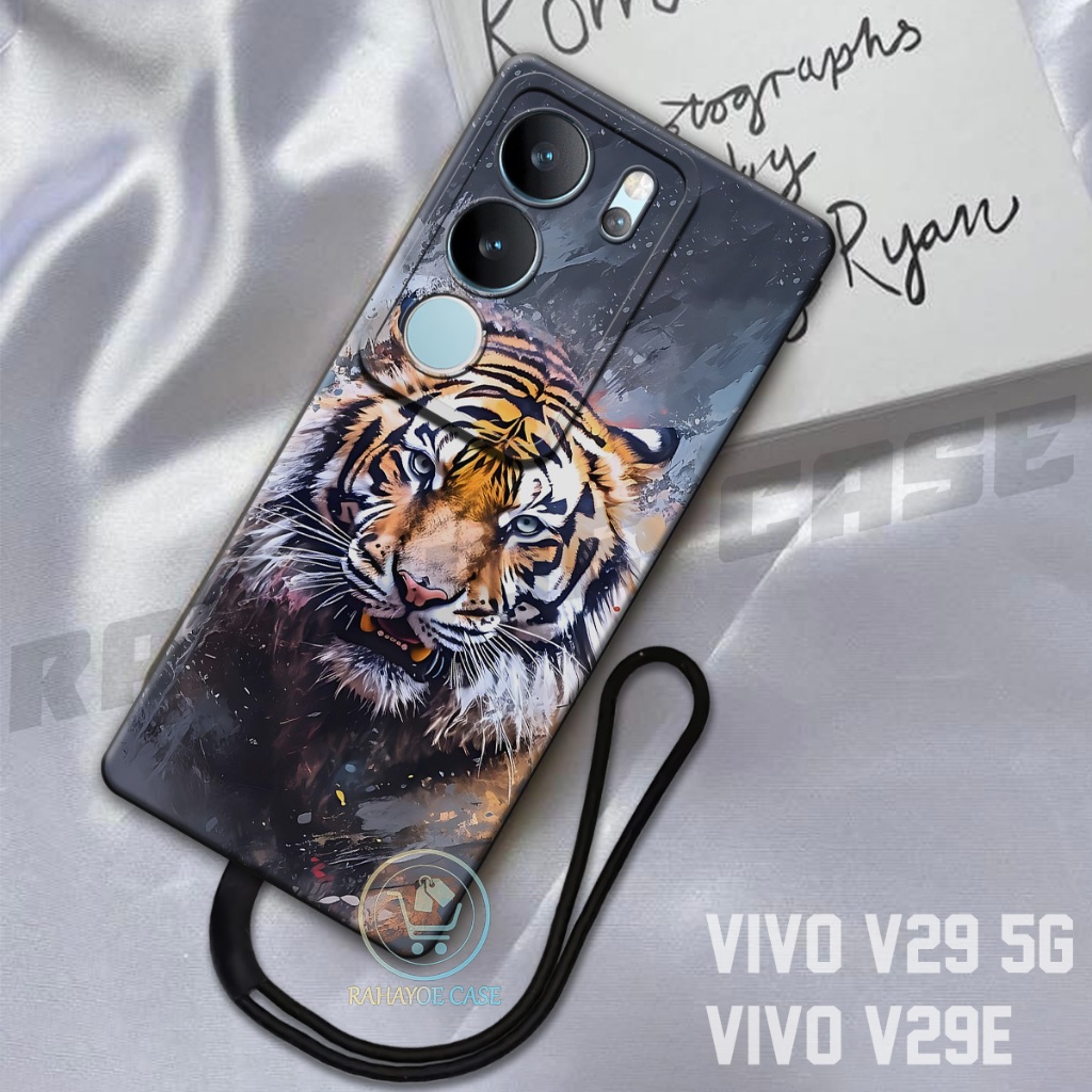 เคส HP RAHAYOE - เคส Vivo V29 5G - เคส Vivo V29E ฟรีสายคล้องโทรศัพท์ - เคสแฟชั่น Softcase Macaron Pr