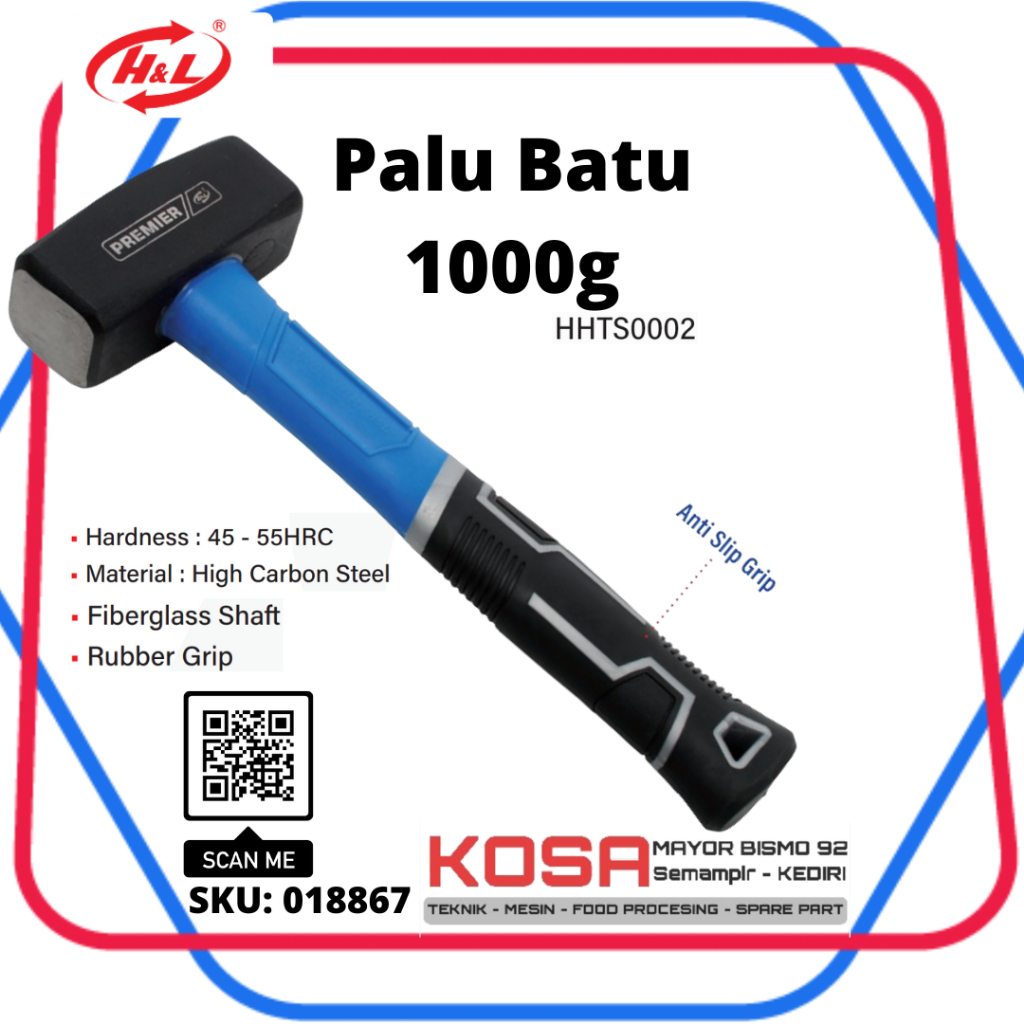 HL PREMIER Stoning Hammer HL Premier Stone Hammer Bodem Hammer 2000g - 1000 g