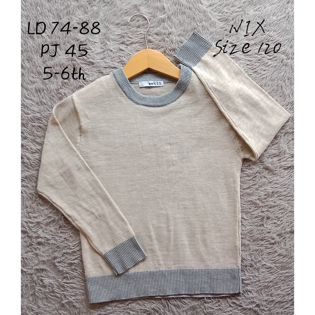 เสื้อสเวตเตอร์ถัก/คอแกะสลัก 5-6th -NIX- thrf