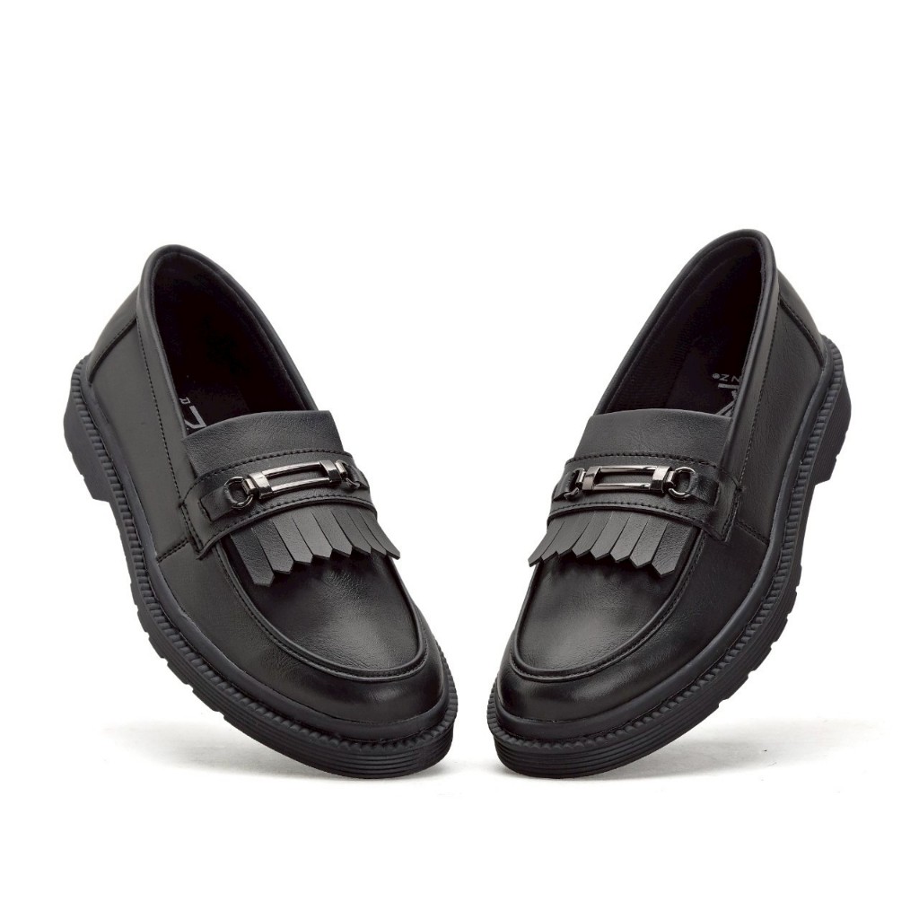 Kartiwa Curry Mens Official Slip On Shoes Casual Black Leather Loafer