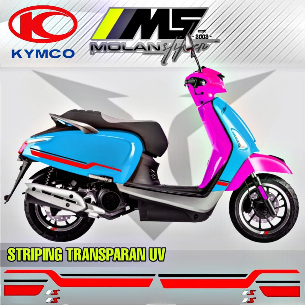 Decal สติกเกอร์ Striping โปร่งใส Variations Uv Kymco เช่น 125 กีฬา Kymco ชอบ 150i Abs Kymco ชอบ 125e