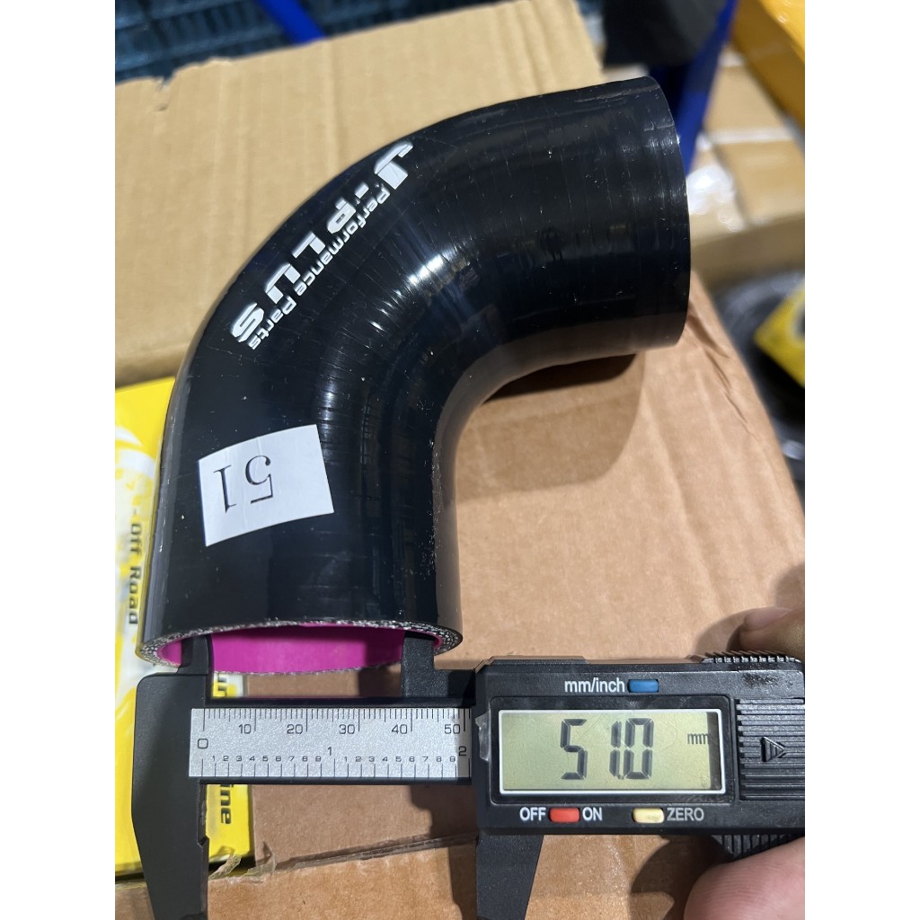 SILICONE ELBOW 2INCH BLACK JPLUS 90 DEGRES