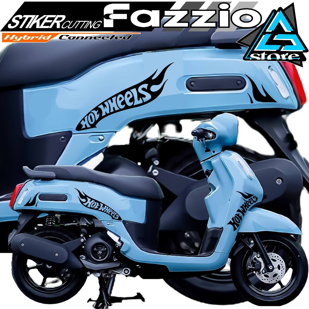 สติ๊กเกอร์ตัด/F.308/FAZZIO API SCOOTER ล้อร้อน/สติกเกอร์ไฟ/แถบไฟ/SPRING ล้อร้อน