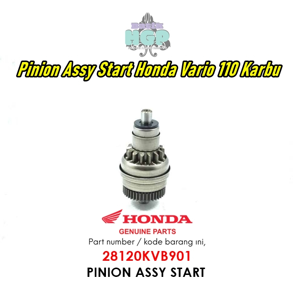 Pinion Stater Beat, Vario Karbu, Pinion Assy Start Original AMM - 28120KVB901