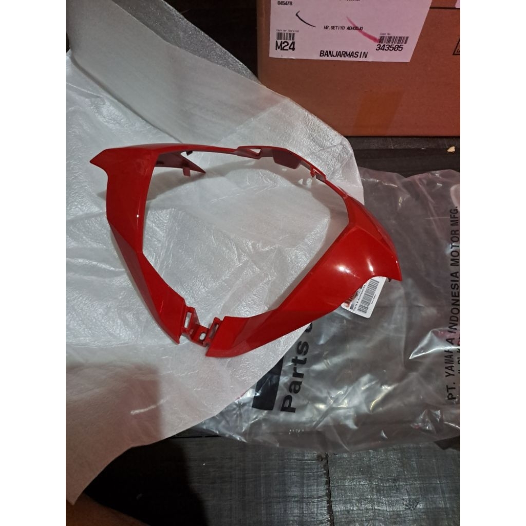MERAH MX KING NEW V2 LED HEADLIGHT COVER TOSCA RED PART CODE 2PV-F6216-10-P8