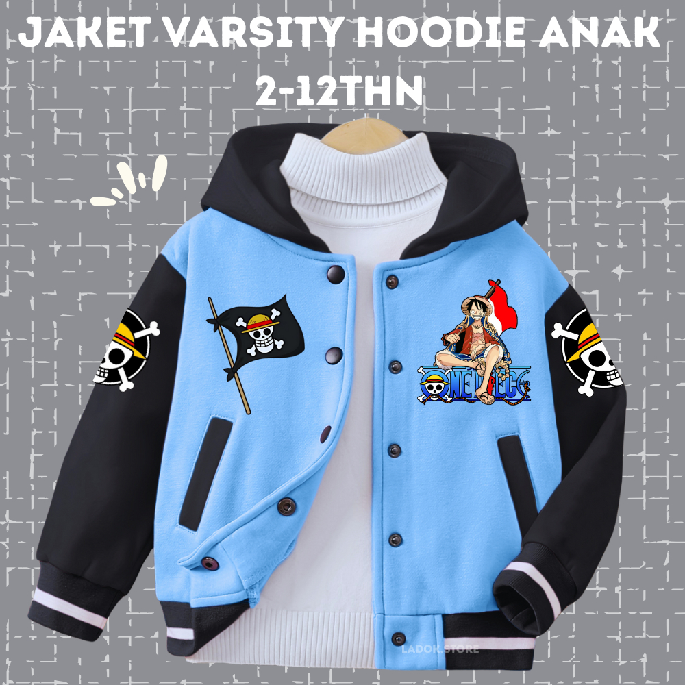 ONE PIECE BASEBALL & VARSITY HOODIE JACKET สําหรับ BOYS