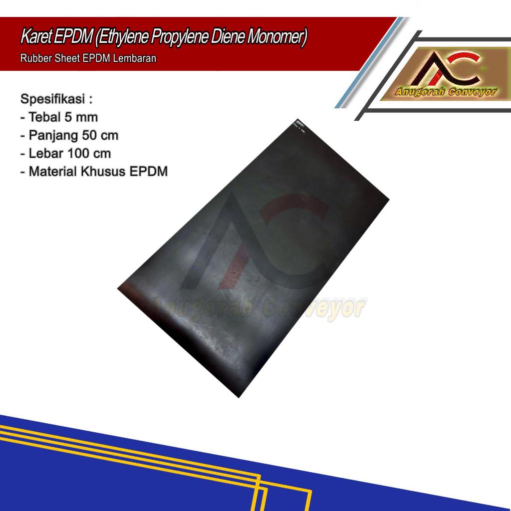 แผ่นยางแผ่น 5 มม. x 50 ซม. x 100 ซม. ยาง EPDM (Ethylene Propylene Diane Monomer)