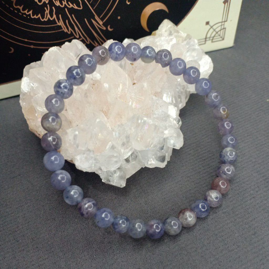 Tanzanite Mix Iolite Sunstone ในสร้อยข้อมือ Iolite 5A18ซม. ±599มม.