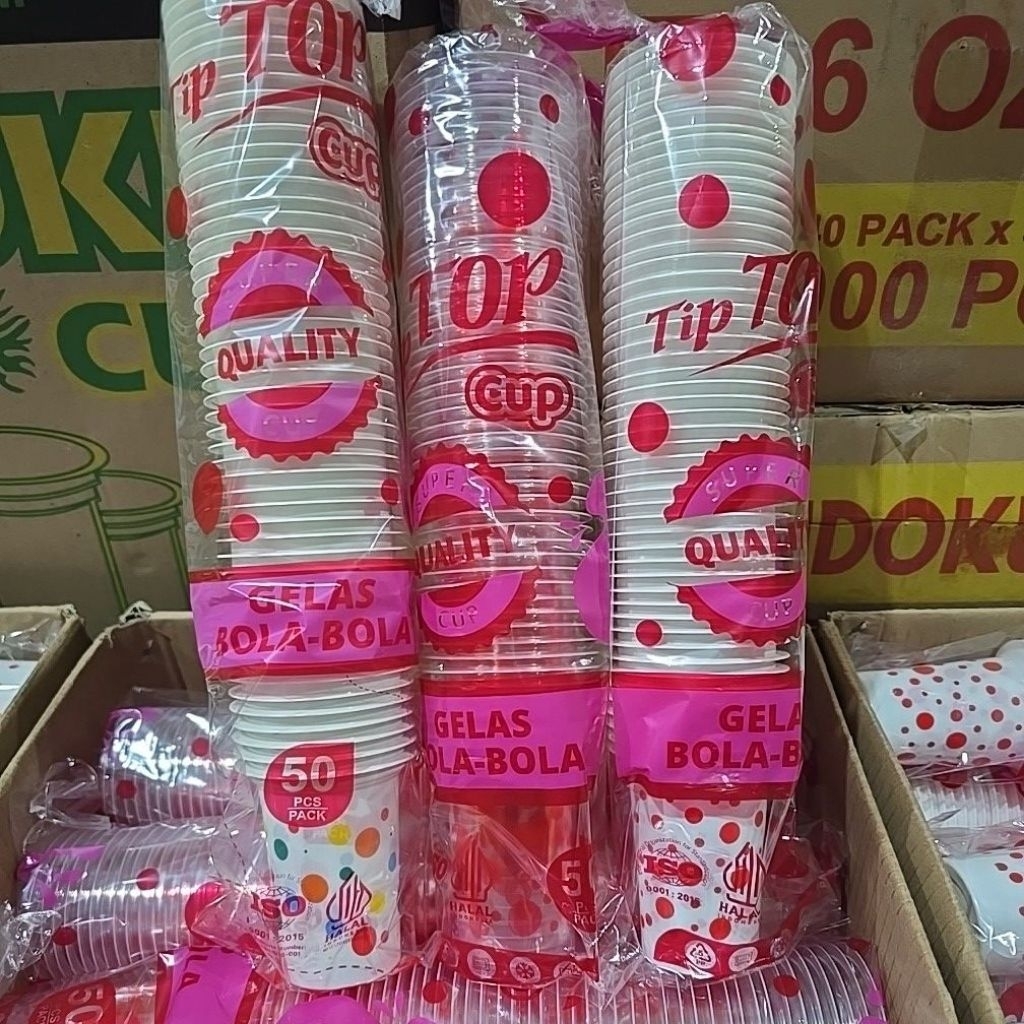 TIP TOP BALL GLASS// POLKADOT GLASS 200ML