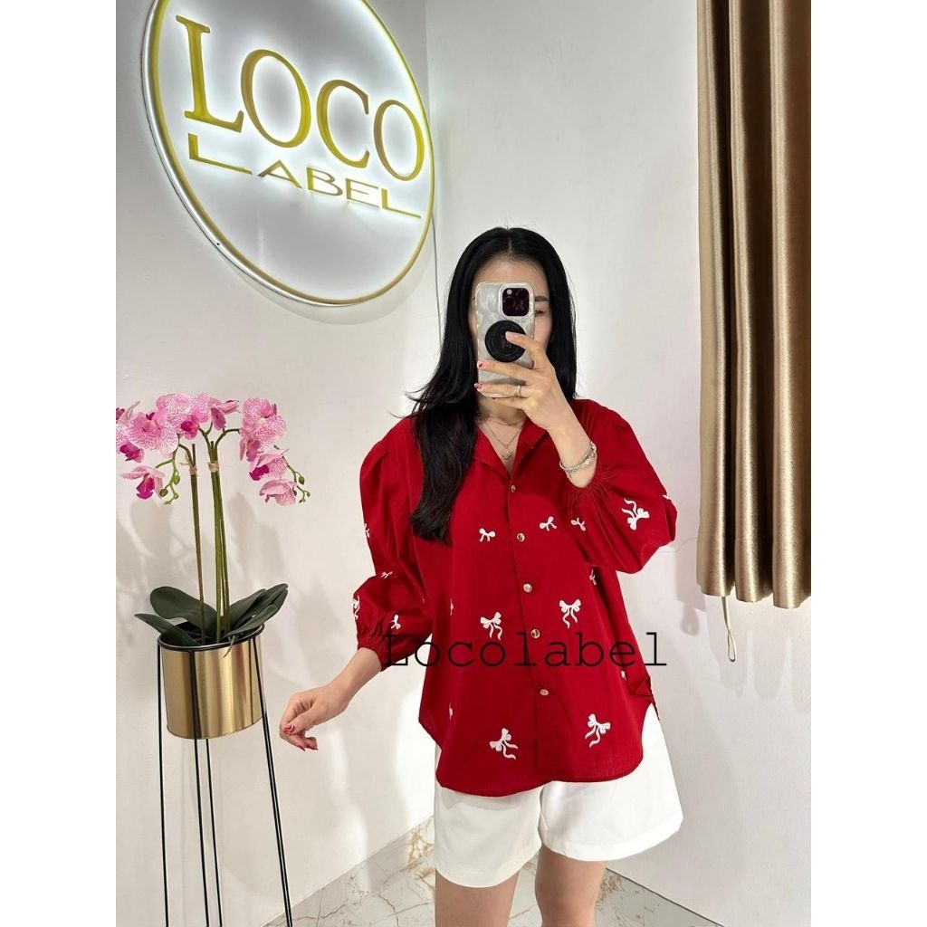 [LD: 120cm] ● APRIL เสื้อ EMBROIDERY 7/8 มือบอลลูน