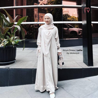 NOYA Dress By MAISAYA.ID Abaya polos premium bahan yoryu | Baju Muslimah Umroh Hitam Gamis Daily