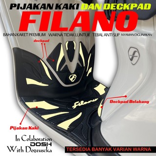 Karpet Motor Filano dan Deckpad Filano Bahan Karet Premium Tebal Lentur Tidak Luntur Anti Slip Nyaman digunakan