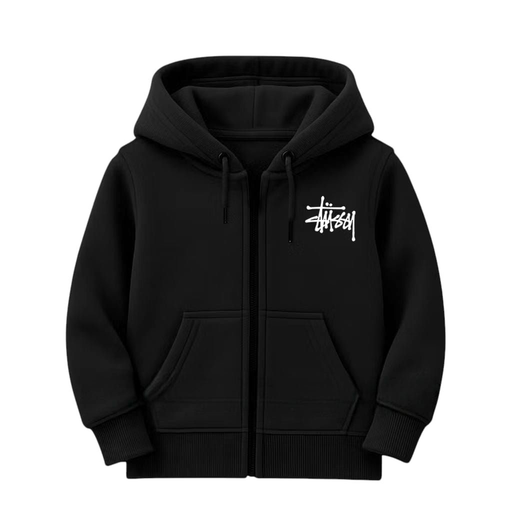 STUSSY เสื้อกันหนาว สกรีนลาย ดื้อรั้น สําหรับเด็กชายและเด็กหญิง 2-12 ปี