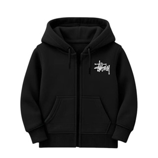 STUSSY เสื้อกันหนาว สกรีนลาย ดื้อรั้น สําหรับเด็กชายและเด็กห…