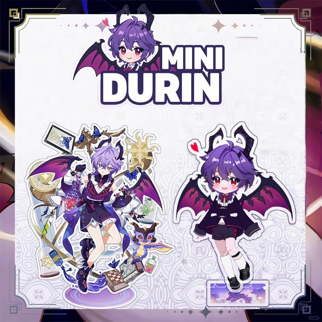 Standee Mini Durin Genshin Impact ขาตั้งอะคริลิคขนาดใหญ่ 15 ซม.อะคริลิคใสอะนิเมะจอแสดงผลคอลเลกชันรูป
