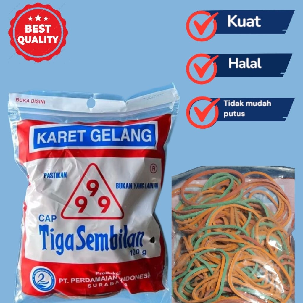 100 GRAM RUBBER BAND CAP THREE NINE 999