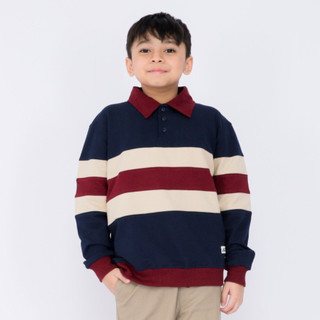 Atomic Kiddz Sweater Crewneck Bersaku untuk Anak 1 - 12 Th Laki-laki Perempuan - HUGGY NAVY