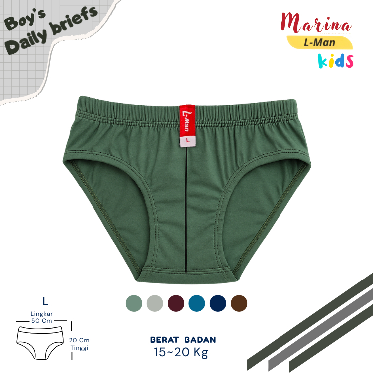 [3 ชิ้น, 6 ชิ้น]MARINA BOYS UNDERWEAR MARINA L-MAN TANGGUNG