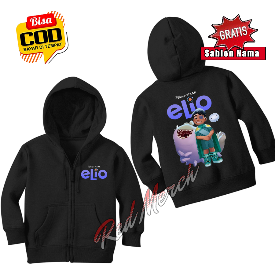 Disney และ Pixars Elio และ Glordon Alien Friends เสื้อแจ็คเก็ตมีฮู้ดมีซิปสําหรับเด็ก