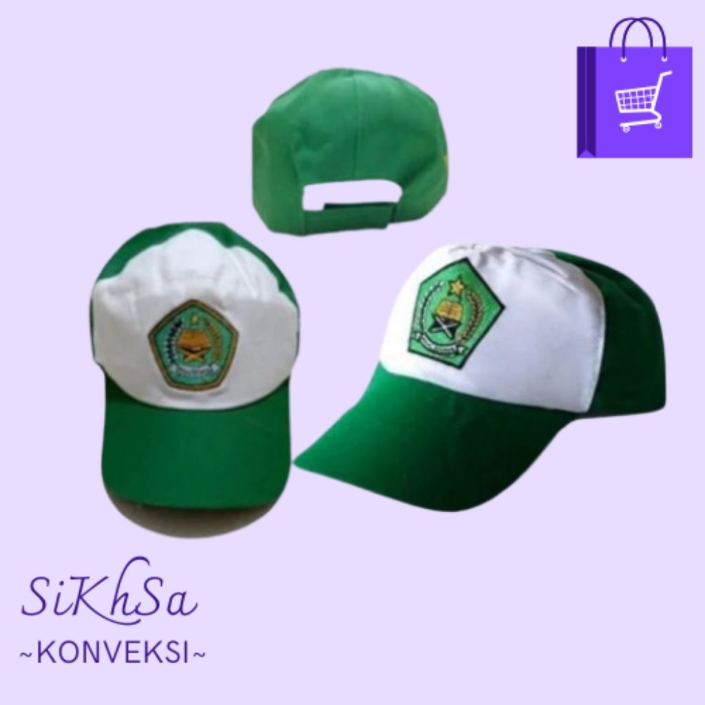 หมวก SCHOOL. MADRASAH IBTIDAIYAH MI IKHLAS พร้อม ADHESIVE EMBROIDERY