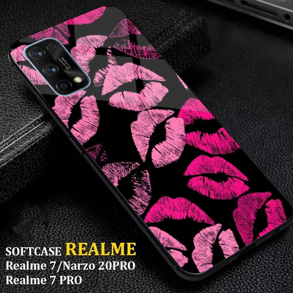 HP Realme 7 Auto Case Motif [AESTHETIC LIPS] ล่าสุด Realme 7 Case Phone Case Softcase Glossy Hardcas