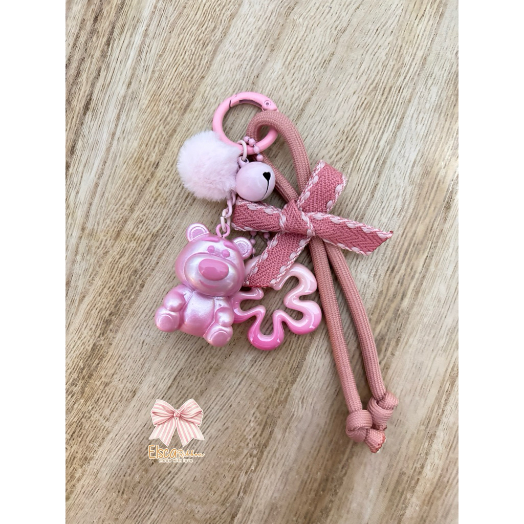 [ELSCARIBBON] CUTE LOTSO IN PINK KEYCHAIN / BAGCHARM