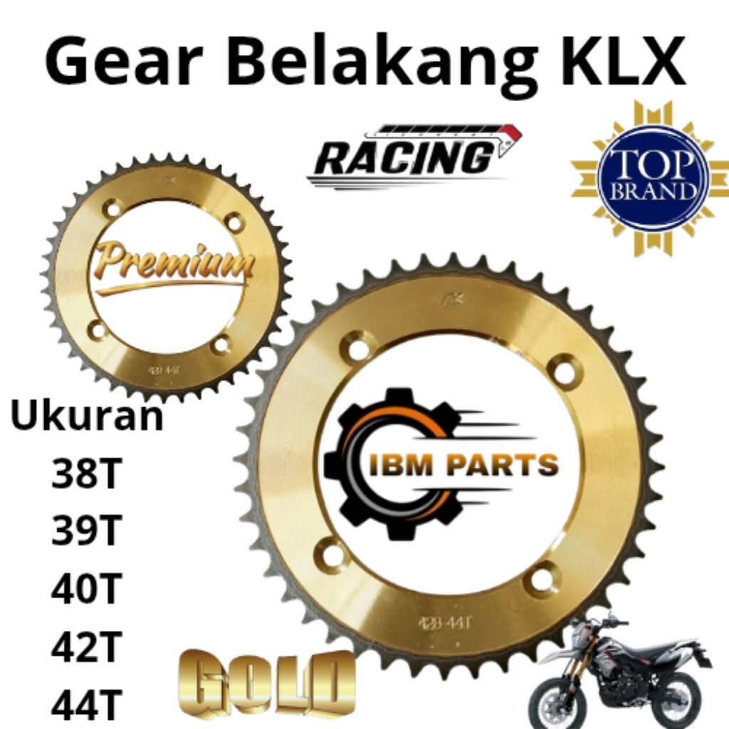 REAR GEAR KLX 150 GOLD GEAR KLX 150 S KLX 150 DT KLX 150 BF KLX 150 G มอเตอร์ TRAIIL