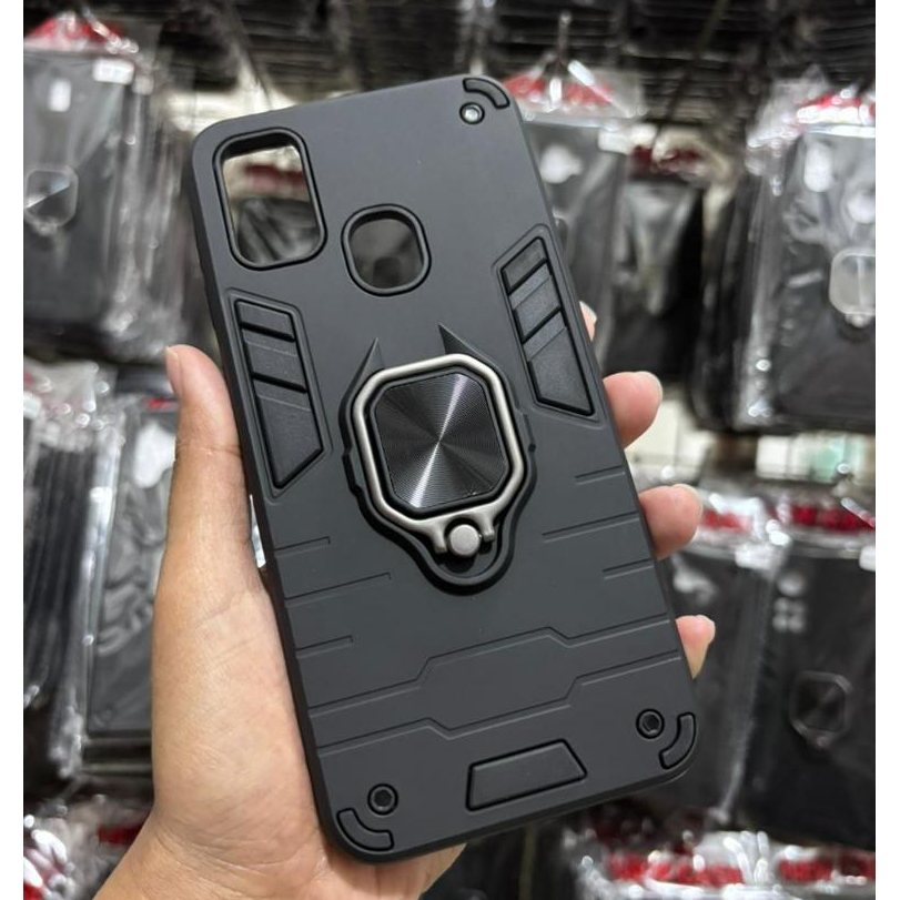 0508 VV กรณีหุ่นยนต์ทหาร hybrid frosted hardcase RING REALME 7pro X 6pro 6 C30 C30S Narzo 30i 50i pr