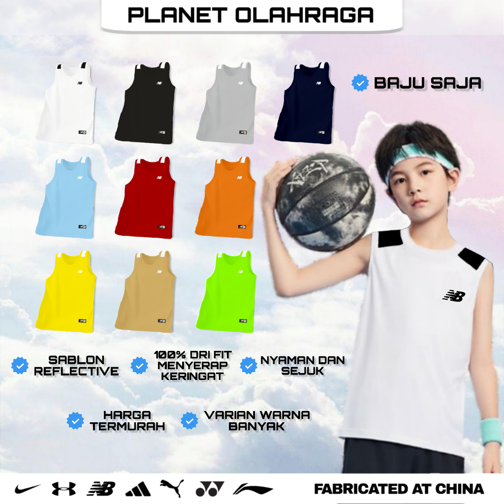 (2-12 ปี) CHILDRENS SPORTS SINGLET / นําเข้า CHILDRENS V-NECK TOP / CHILDRENS BASKETBALL SHIRT / CHI