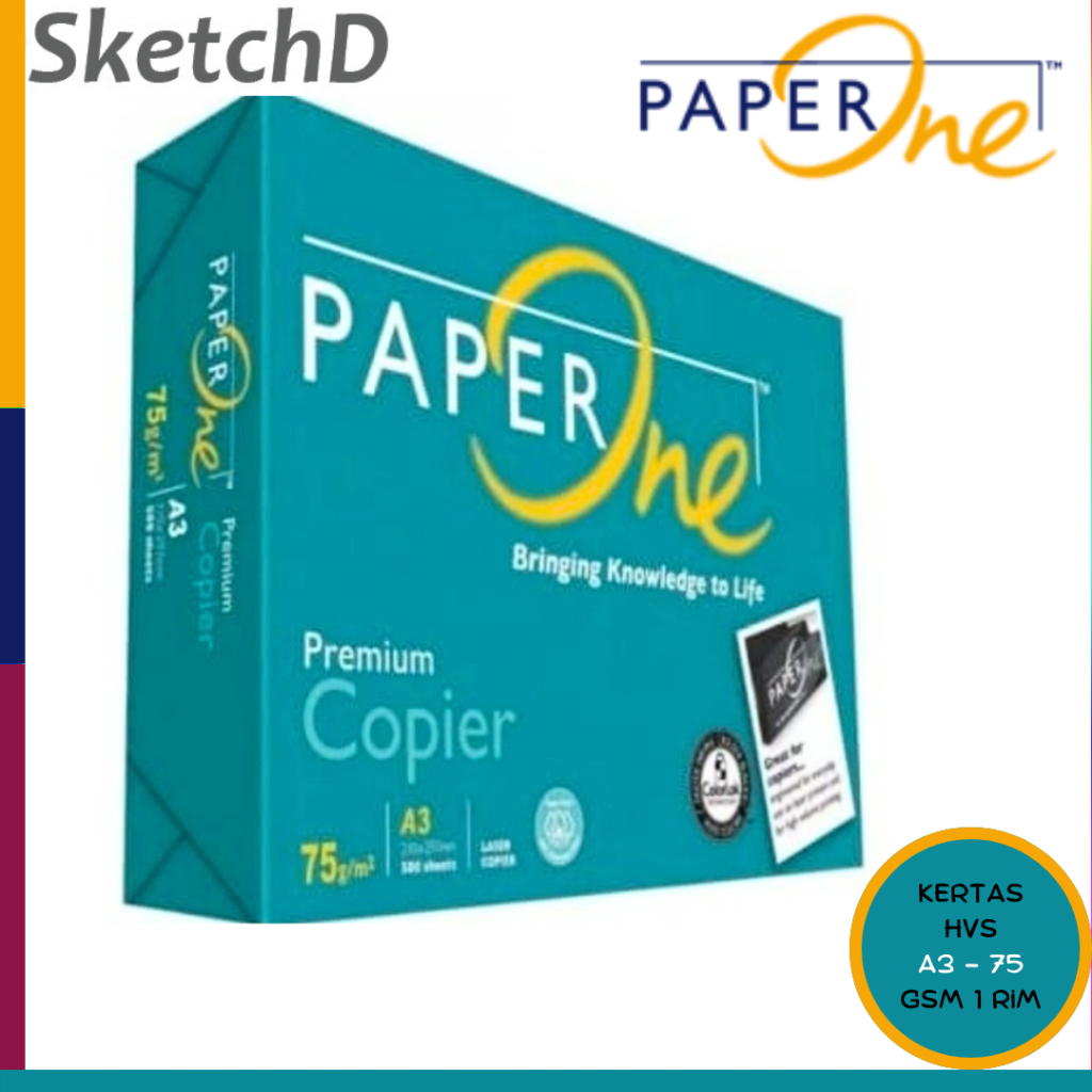 HVS Photocoopy Paper 75 แกรม PaperOne A3 1 สําเนา Ream Paper One 75 แกรม 500 แผ่น