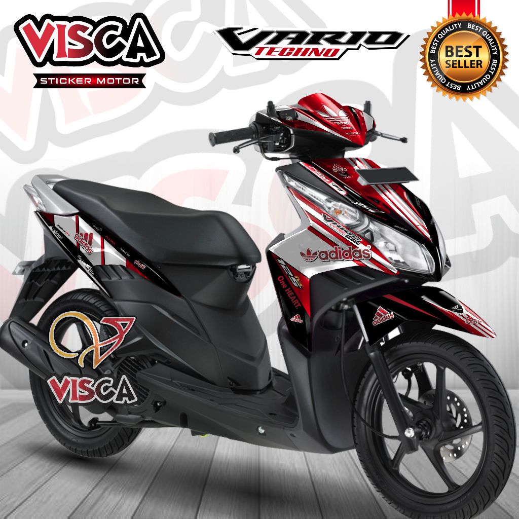 Decal Vario 110 Techno Full Body Sticker Vario 110 Techno Full Body Striping Vario 110 Techno Adidas
