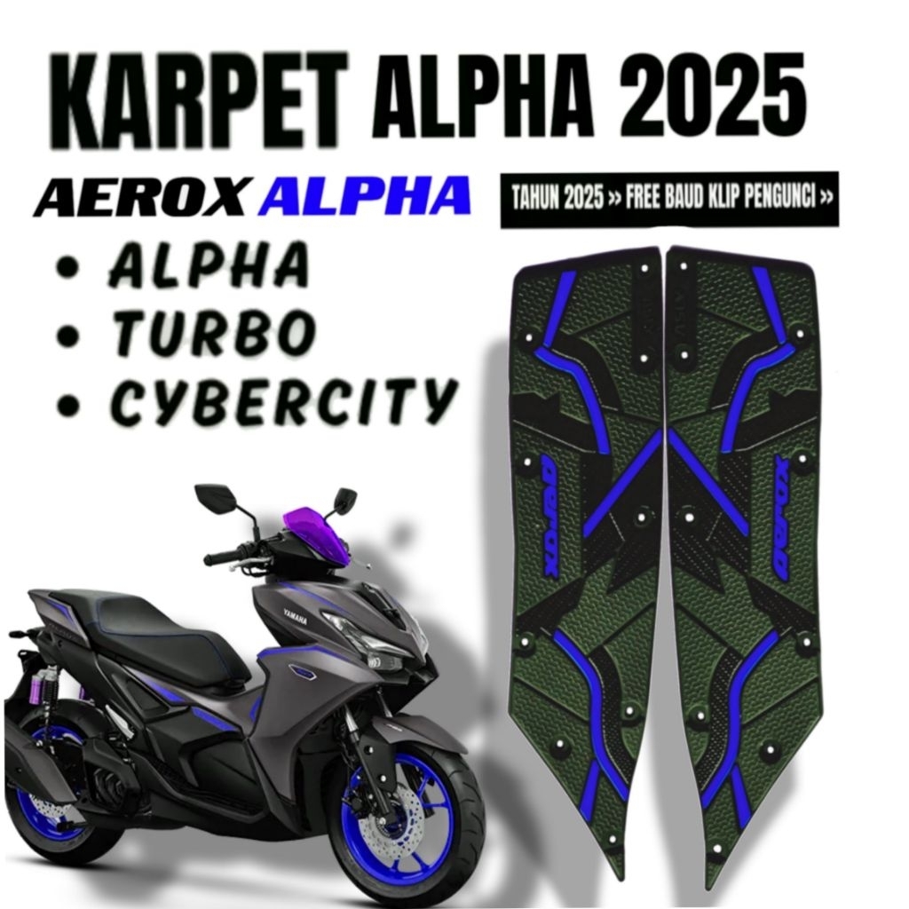 พรม Aerox Alpha, วัสดุยางกันลื่น, Aerox Variation, อุปกรณ์เสริมรถจักรยานยนต์ Aerox Alpha Cybercyty