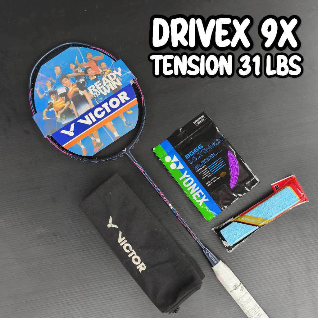 DRIVEX 9X 30 LBS LIMITED EDITION BADMINTON CKET ใหม่ล่าสุดพร้อมที่จะใช้ BONUS BAG และการรับประกัน